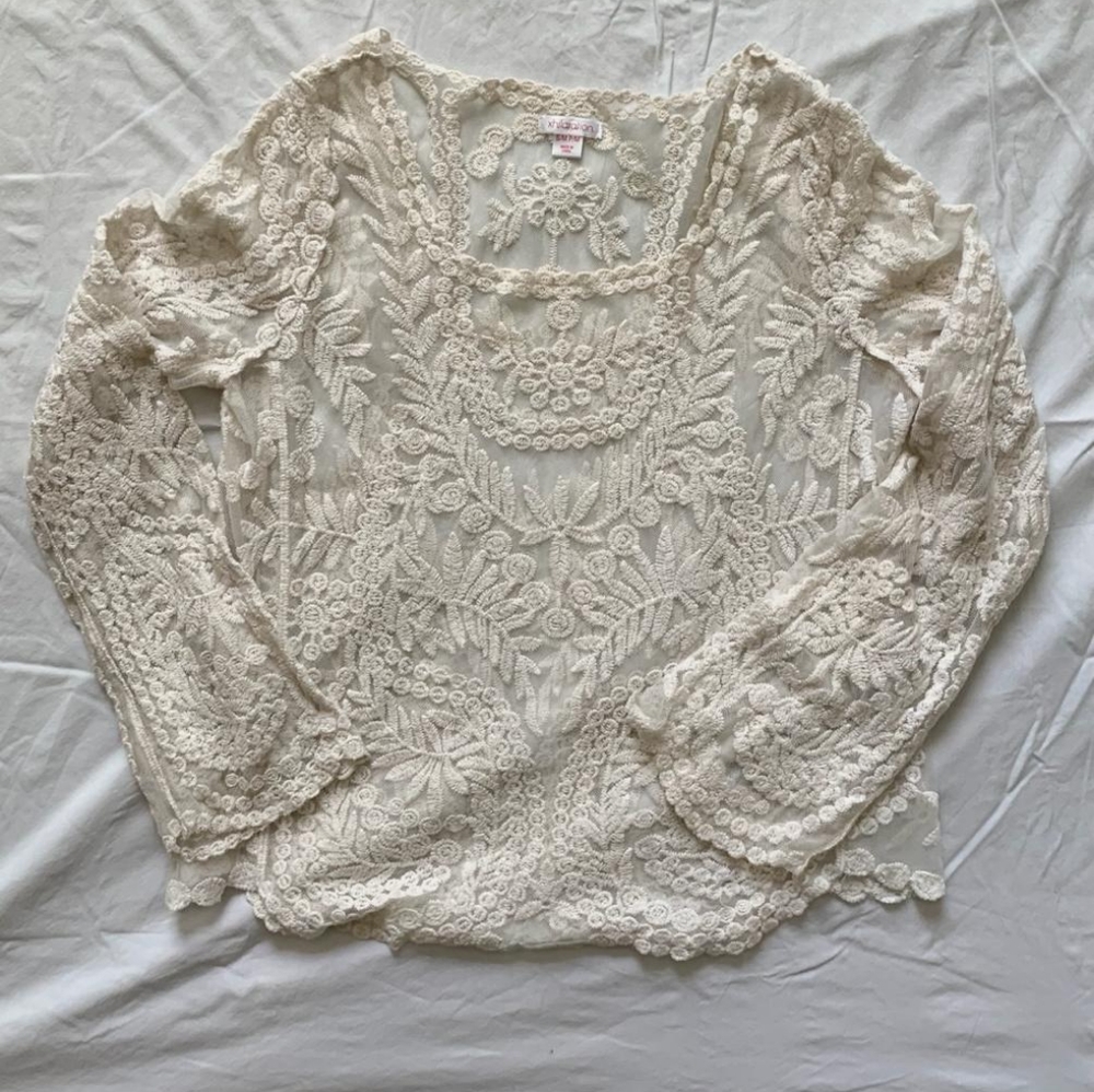 Off-White lace top size S/M